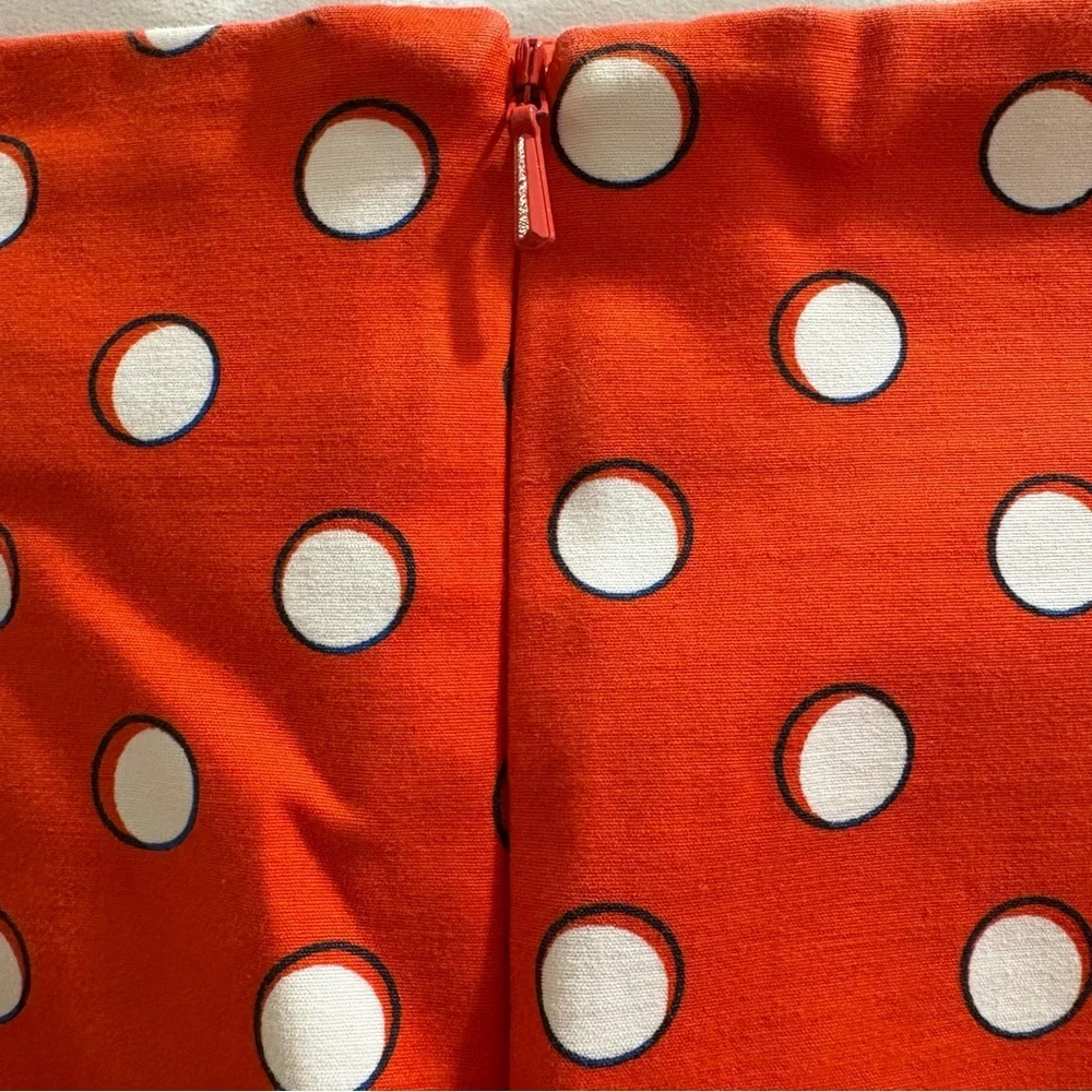 Boden Richmond Pencil Skirt Orange w/polka dots size 4R - Picture 8 of 10